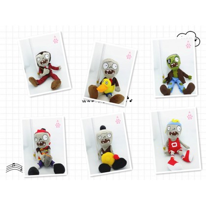 Zombie SoftToys/PlushToys/KidsToys 25-35cm  植物僵尸大作战娃娃玩具公仔25厘米-35厘米 